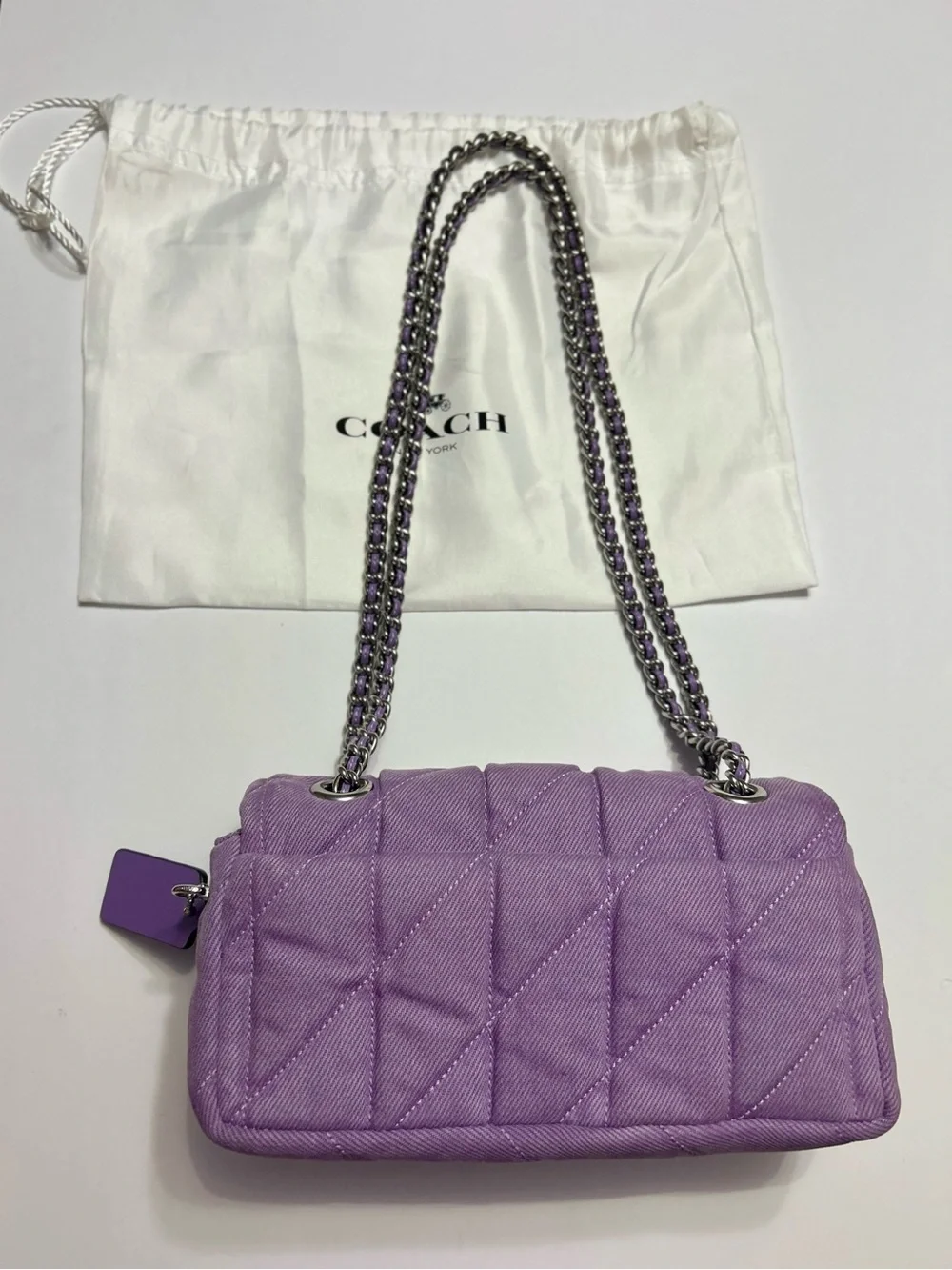 ⭐️Coach Quilted Pillow Tabby 20 Purple⭐️